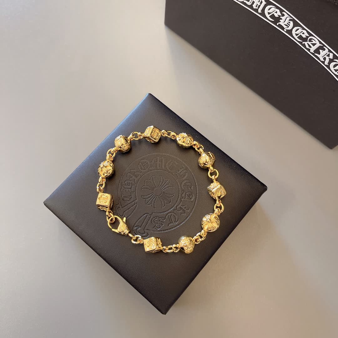 Chrome Hearts Gold Tone Bracelet